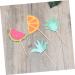 ibasenice 144 pcs kids decor cake toppers cake decorations fruit decor hawaiian decor Hawaii fruit toppper Hawaii toppper Hawaii cupcake toppper decorate top hat Insert card the summer child - Buy Online on SooperMarket.com