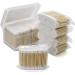 Bamboo Cotton Swabs 800 Count Double Round Tips Cotton Buds Biodegradable Organic Cotton Swabs 3 inch Cotton Swabs for Ears Makeup Pets Care Arts & Crafts Household Cleaning