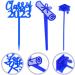 TENDYCOCO 30pcs 2023 delicate cake supplies 2023 cupcake toppers graduate grad cake decorations props graduation cupcake picks graduation hat paper cup food pick class of 2023 decorations Blue - Buy Online on SooperMarket.com
