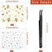 24 Sheets Christmas Nail Art Stickers - Self-Adhesive 3D Snowflake & Santa Gel Decals with Tweezers - Perfect for Christmas Parties - Gold - Buy Online on SooperMarket.com