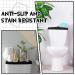 4 Pcs Black Fabric Stretch Toilet Tank Lid Cover Set - Bathroom Decor Accessories - 15.75 x 16.93 Inches - Buy Online on SooperMarket.com