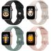 BRG 4 Pack Bands for Apple Watch Band Series Ultra SE 8 7 6 5 4 3 2 1 40mm 38mm 44mm 42mm 45mm 41mm 49mm Women and Men Sport Apple Watch Bands Soft Silicone Strap Replacement for iWatch Bands 41mm/40mm/38mm A--Black/Olive Green/Pink Sand/Starlight