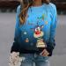 Happy New Year 2023 Elk Print Christmas Sweatshirt for Women - Crew Neck Long Sleeve Top (Dark Blue, Medium) - Buy Online on SooperMarket.com
