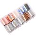 Wispbreeze 10 Grid Nail Star Paste Color Transfer Film UV Gel Nail Sticker Nail Diy Art Decoration 2.5x100cm 17