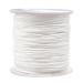 Mandala Crafts Nylon Satin Cord - 1mm Nylon Cord for Jewelry Making Beading - 109 Yds Braided Nylon Satin String White Nylon String for Bracelets Rattail Trim Chinese Knot White 1mm, 109 Yards