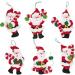 Bucilla Felt Applique Ornament Kit - 6pc Candy Cane Santa - 3.5 x 5 - DIY Holiday Crafts - Buy Online on SooperMarket.com