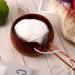 Willbond Wooden Yarn Bowl - Handmade 6x3 inch Knitting & Crochet Holder with Holes for DIY Accessories - Buy Online on SooperMarket.com