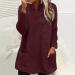 Womens Teddy Fleece Hooded Jumper Plus Size - Wine XL - Buy Online on SooperMarket.com