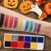 Professional Oil Based Face Paint Palette Set - 12 Flash Colors for Adults, Halloween Makeup & Cosplay - Buy Online on SooperMarket.com