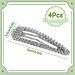 4PCS Silver Rhinestone Snap Hair Clips for Women - Shining Metal Hair Clips - Buy Online on SooperMarket.com