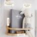 Peachly Minimalist Baby Memory Book - Baby First Year Keepsake for Milestones | Simple Grey Linen Scrapbook for Boy or Girl | 60 Pages - Buy Online on SooperMarket.com