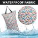 Wet Bag Waterproof Double Zipper 40x70cm Flowers - Reusable for Baby Diaper, Gym, Beach, Pool - MHwan Wet Swimsuit Bag - Buy Online on SooperMarket.com