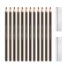 Sumeitang 12 Pcs Dark Brown Eyebrow Pencil Set Pull Cord Peel-off Brow Pencil For Marking  Filling And Outlining  Tattoo Makeup And Microblading Supplies Kit-Waterproof and Durable Permanent Eyebrow Liners Color-Dark Bro...