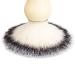Portable White Razor Brush | Curved Handle Hairdresser Dust Brush for Easy Styling - Buy Online on SooperMarket.com