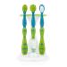 Nuby 4-Stage Oral Care Set - Silicone Finger Massager, 2 Massaging Brushes, Toddler Toothbrush - Green/Aqua 4 Piece Set - Buy Online on SooperMarket.com
