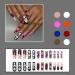 Extra Long Halloween Press on Nails - Pumpkin Ghost & Bat Design | Matte Nude Coffin Full Cover Fake Nails - 24 Pcs with Adhesive Jelly Glue - Buy Online on SooperMarket.com