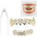 Hip Hop False Teeth Set Reusable Unfading Electroplated Halloween Festival Decoration Brace (Red) - Buy Online on SooperMarket.com