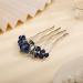 Missgrace Blue Crystal Rhinestone Flower Hair Comb for Bride - Wedding Prom Hair Accessory - Buy Online on SooperMarket.com