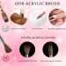 Kolinsky Acrylic Nail Brush Size 12 - Professional Nail Brushes for Acrylic Application | Nail Art & Manicure Tools - DIY Home Salon Essentials - Buy Online on SooperMarket.com