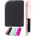 Angelil travel pad for smooth iron heat -resistant mat for curls counter protection for hair smoothers heat -resistant matt smooth iron and hair styling Tools flat iron surface 23cm x 17 cm black