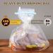 2 Pack Extra Large Turkey Brining Bags with Double Zippers - 35 lb Capacity, Includes Strings and Clips - Ideal for Turkey, Chicken, Beef, Pork - Buy Online on SooperMarket.com