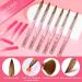Saviland 6PCS Acrylic Nail Brush Set - Pink Gradient Handle, Sizes 6/8/10/12/14/16 - Ideal for Acrylic Nails, Powder & Nail Art - Beginner Friendly - Buy Online on SooperMarket.com