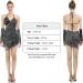 iMucci Black Latin Dance Dress with Paillette Tassel - Women's Samba Costumes Ballroom Dresses - Buy Online on SooperMarket.com