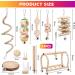 Buy 13-Part Natural Wood Parrot Toys - Bird Swing Climbing & Grinding Accessories for Budgies & Canaries - International Shipping Available - Buy Online on SooperMarket.com