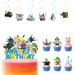 13PCS Game Cake Topper Cartoon Hanging Swirl Cupcake Topper for Gaming Birthday Decorations Video Gaming Party Decorations
