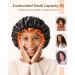 Kids Small Black Shower Cap | Double Layers Waterproof Bathing Hair Cap | Reusable & Comfortable | Non-fading & Stretchy Shower Hat | Pack of 1 Black + Orange - Buy Online on SooperMarket.com