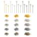SAVITA 1500pcs Eye Pins, Metal Findings Beading Eyepins, 16/20/30mm Open Eye Pins for Jewelry Making Jewelry Findings and Supplies for Earrings Bracelets Making (5 Assorted Colors)