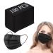 Disposable Face Masks, 100 Packs Face Masks Disposable Masks-Black 100pcs