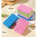 12-Count Non-Scratch Compressed Cellulose Kitchen Sponges - Natural Dish Sponge with Funny Cut-Outs for Kids - Multicolor - Buy Online on SooperMarket.com