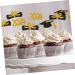 12Pcs Graduation Cupcake Toppers Glitter Cake Toppers Class of 2024 Congrats Grad Cap Diploma Cupcake Picks for Graduation Party Decorations -Golden Black - Buy Online on SooperMarket.com