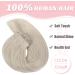 Vlasy Clip in Hair Extensions- 100% Human Hair, Seamless Straight, Natural Grey, 7 Pieces, 16 Inch, 80g - Women's Thick Weft Clip in Extensions - Buy Online on SooperMarket.com