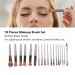 Premium 18-Piece Makeup Brush Set - Soft Powder Cosmetic Applicators for Eyeshadow Blush & Eyelashes | International Shipping Available - Buy Online on SooperMarket.com