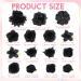 21 Pieces Flower Hair Clips Rose Flower Hair Barrettes Boho Bride Claw Clip Hawaiian Artificial Flower Hairpin Clip Brooch Pin Headpiece Hair Accessories for Girls Wedding Party Halloween (black) - Buy Online on SooperMarket.com