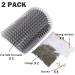 Cat Self Groomer Brushes with Catnip Wall Corner Groomers Soft Grooming Brush Scratcher and Brush for Short Long Fur Cats Softer Massage Toy for Kitten Puppy (2 Pack Grey) - Buy Online on SooperMarket.com