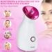 Facial Steamer SPA Sauna Face Humidifier Wolady Home Sauna Steamer Nano Ionic Warm Mist Humidifier Steamer with Stainless Steel Skin Kit for Pores Cleanse Clear Blackheads Acne Skin Cares (Middle) Pink - Buy Online on SooperMarket.com