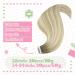 Shop Youngsee Real Hair Extensions - Tape Ombre Ash Blond to Platinum Blonde | 45cm 20pcs 50g #18/60 - Premium Quality Tape-In Hair Extensions - Buy Online on SooperMarket.com