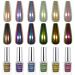 RARJSM Chameleon Liquid Chrome Nail Powder Set 6 Pcs Magic Multi Chrome Iridescent Glitter Mirror Effect Rose Red Green Purple Gold Brush on Powder for Gel Polish Nail Art No Curing Requires