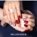 Teenitor Short Press on Nails - Glossy Glitter Fake Nails 288pcs - Buy Online on SooperMarket.com