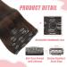 Dark Brown Seamless Clip in Human Hair Extensions - 12 Inch (60g), 7 Pieces Natural Thick Weft Hair Extensions for Women - 4 - Buy Online on SooperMarket.com