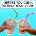 Drink Protection Cap (12 Pack) - Spiking Prevention Cup Covers - Individually Wrapped Reusable Latex with Straw Hole - Fits All Cup Sizes - 12 Count - Buy Online on SooperMarket.com