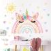 Wondever Watercolor Unicorn Rainbow Wall Stickers - Peel and Stick Decals for Girls Bedroom and Nursery - Buy Online on SooperMarket.com