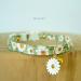 Faygarsle Cotton Breakaway Cat Collar with Bell Daisy Charm - Green & Orange - Buy Online on SooperMarket.com