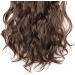 24 Curly Clip-In Hair Extensions - Light Brown Synthetic Hairpiece #24 Inch Curly - Buy Online on SooperMarket.com
