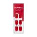 KISS imPRESS Color Polish-Free Solid Color Press-On Nails  PureFit Technology  Short Length  'Reddy or Not'  Includes Prep Pad  Mini Nail File  Cuticle Stick and 30 Fake Nails