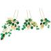 Emerald Green Rhinestone Gold Leaf Wedding Hair Pins - Pack of 3 | Bridal Hair Accessories for Women Girls - Buy Online on SooperMarket.com