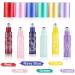 Alledomain 6Pcs 10ml Essential Oil Roller Bottles Refillable Empty Colorful Printed Frosted Glass Roll on Bottles Clear Roll Bottles with Stainless Steel Roller Balls Include 1 Dropper & Opener - Buy Online on SooperMarket.com